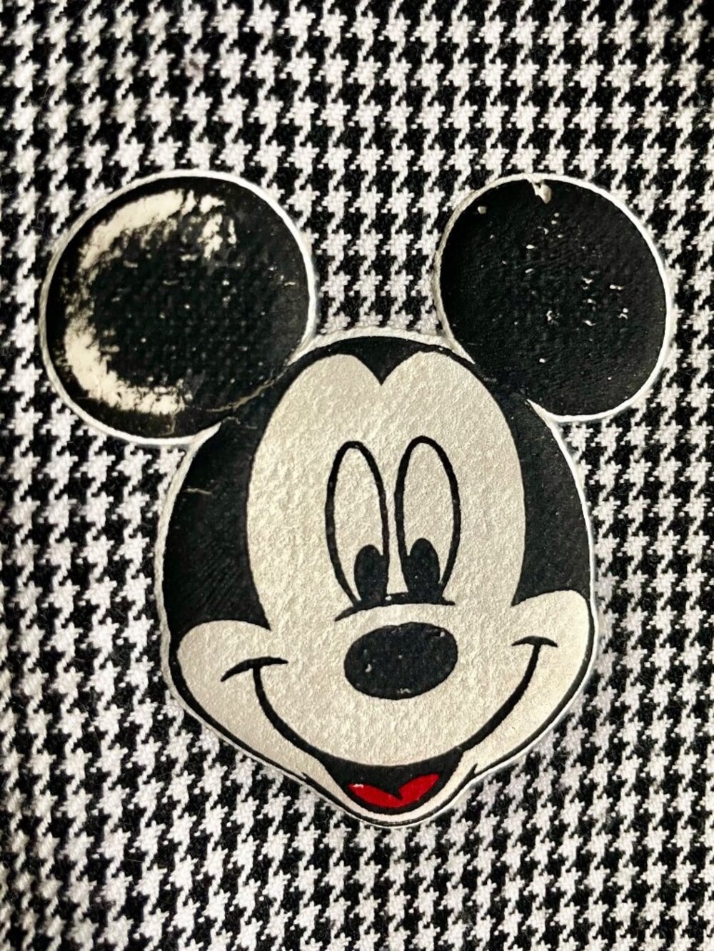 Vintage 90s Disney Mickey Unlimited Mini Skort Classic Black + White Houndstooth - Picture 4 of 11